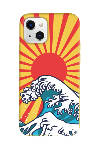 Japan Wave Lansman Model İçi Kadife Silikon Telefon Kılıfı