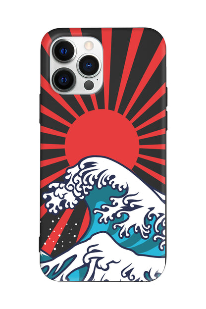 Japan Wave Lansman Model İçi Kadife Silikon Telefon Kılıfı