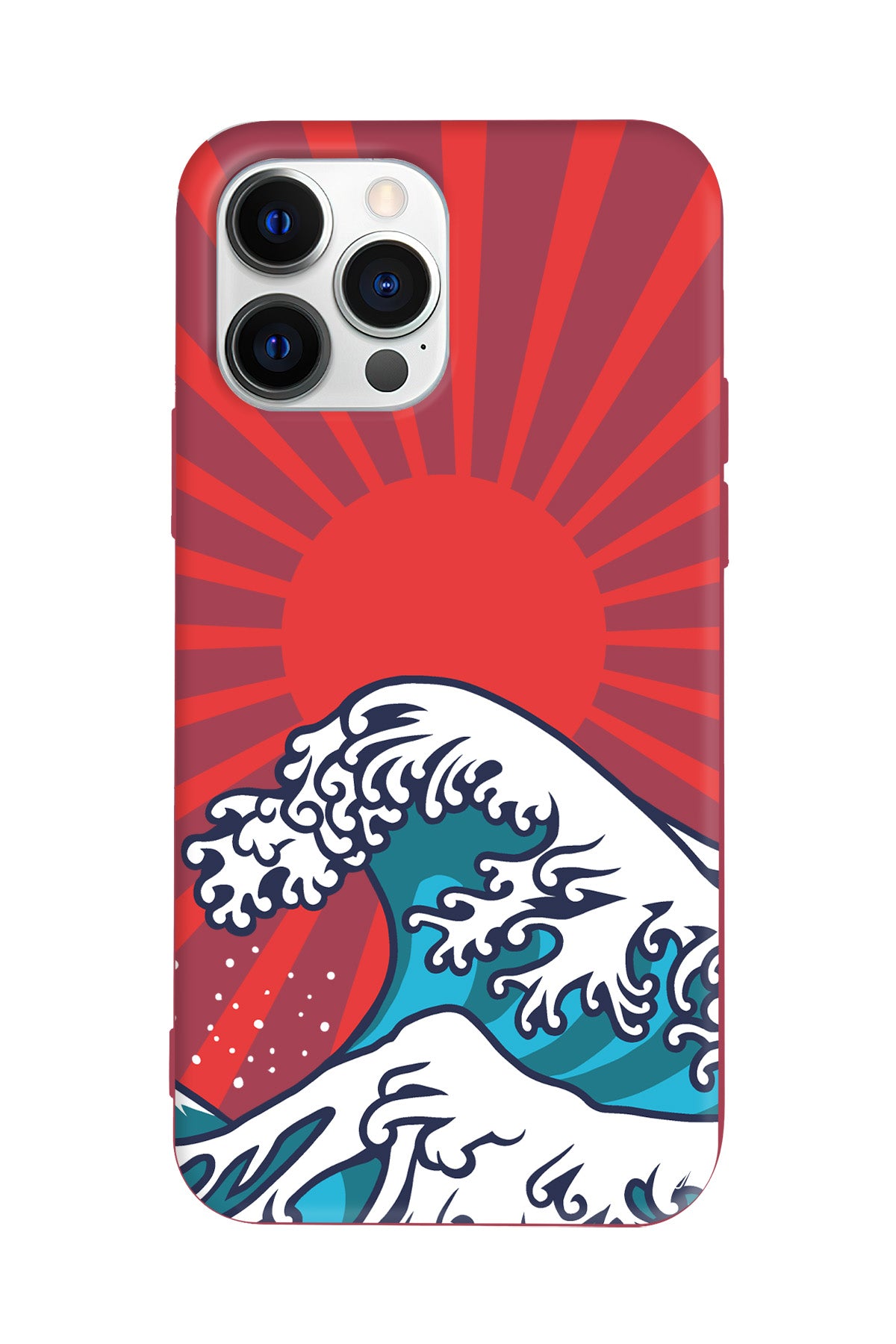 Japan Wave Lansman Model İçi Kadife Silikon Telefon Kılıfı