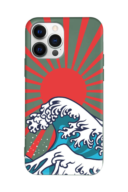 Japan Wave Lansman Model İçi Kadife Silikon Telefon Kılıfı