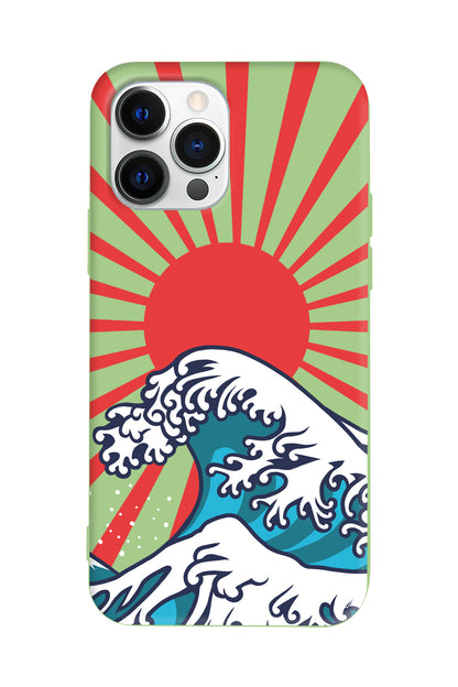 Japan Wave Lansman Model İçi Kadife Silikon Telefon Kılıfı