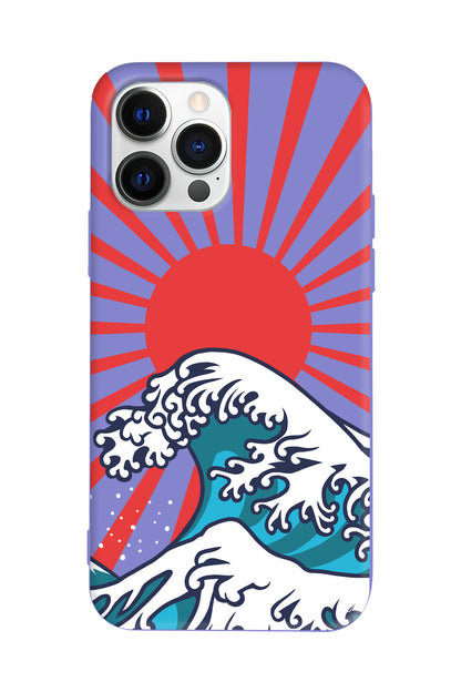 Japan Wave Lansman Model İçi Kadife Silikon Telefon Kılıfı