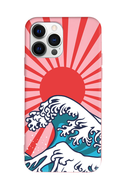 Japan Wave Lansman Model İçi Kadife Silikon Telefon Kılıfı