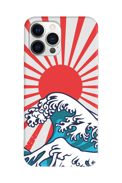 Japan Wave Lansman Model İçi Kadife Silikon Telefon Kılıfı