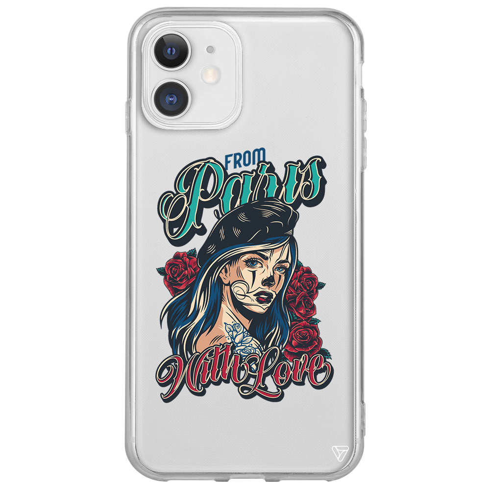 Paris Girl Lansman Model İçi Kadife Silikon Telefon Kılıfı