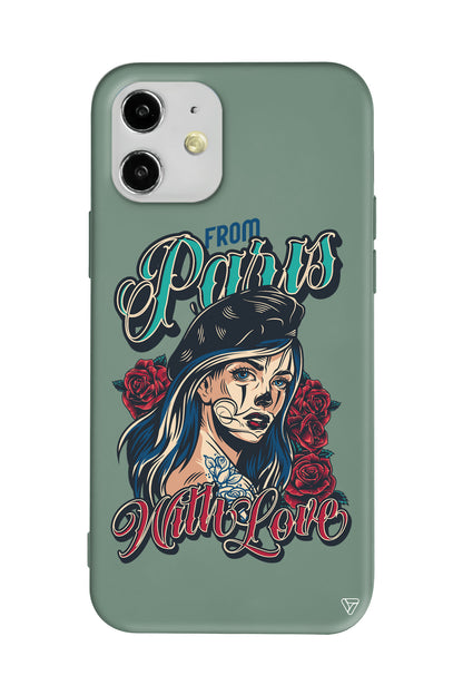 Paris Girl Lansman Model İçi Kadife Silikon Telefon Kılıfı