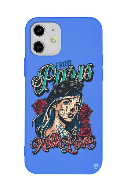 Paris Girl Lansman Model İçi Kadife Silikon Telefon Kılıfı