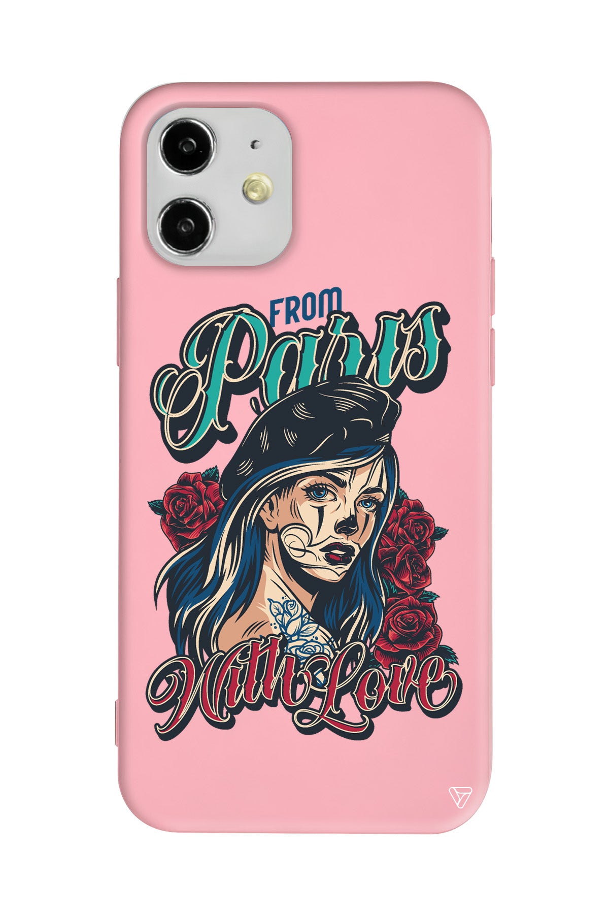 Paris Girl Lansman Model İçi Kadife Silikon Telefon Kılıfı