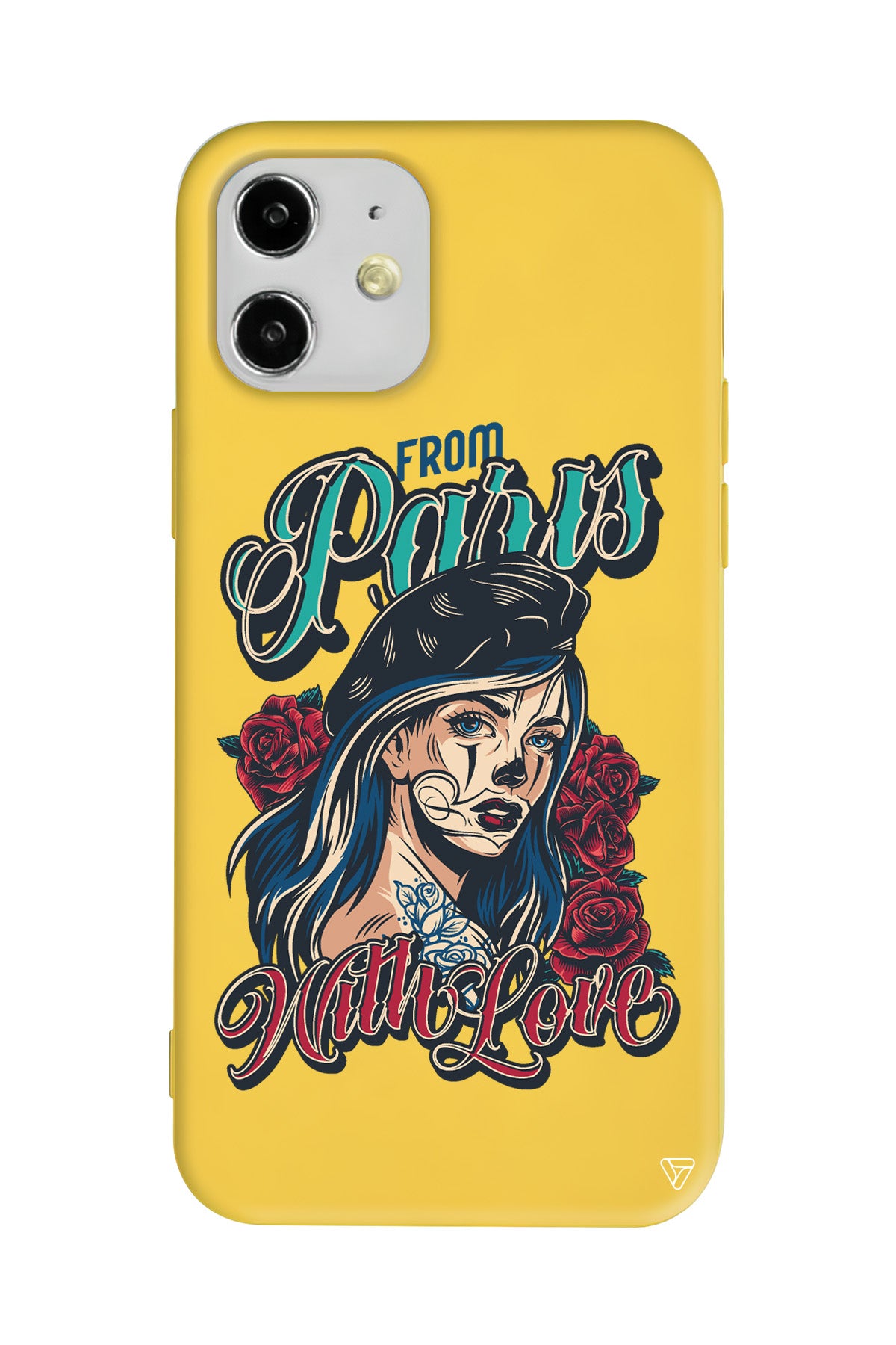 Paris Girl Lansman Model İçi Kadife Silikon Telefon Kılıfı