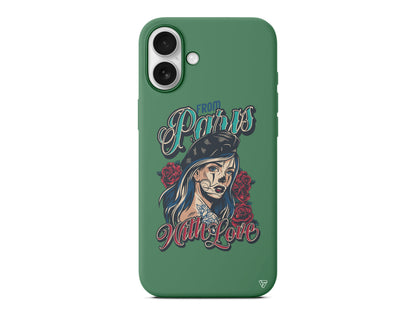 Paris Girl Lansman Model İçi Kadife Silikon Telefon Kılıfı