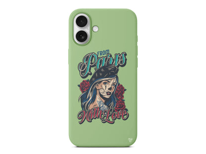 Paris Girl Lansman Model İçi Kadife Silikon Telefon Kılıfı