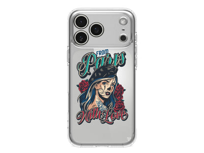 Paris Girl Lansman Model İçi Kadife Silikon Telefon Kılıfı