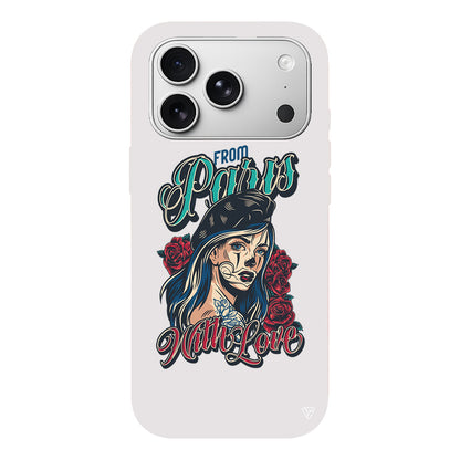 Paris Girl Lansman Model İçi Kadife Silikon Telefon Kılıfı