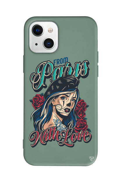 Paris Girl Lansman Model İçi Kadife Silikon Telefon Kılıfı