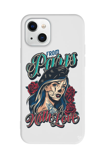 Paris Girl Lansman Model İçi Kadife Silikon Telefon Kılıfı