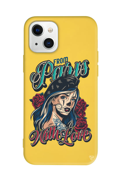 Paris Girl Lansman Model İçi Kadife Silikon Telefon Kılıfı – Plus Serisine Özel