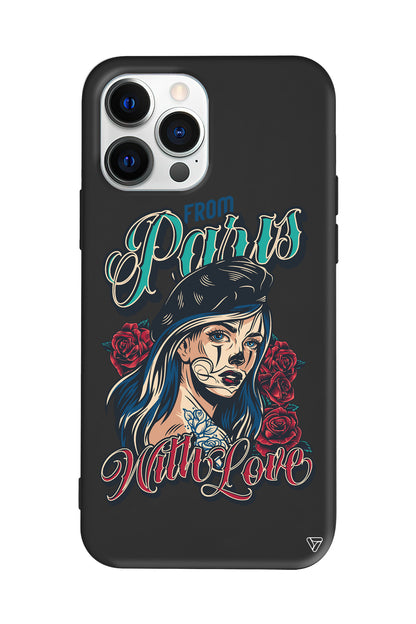 Paris Girl Lansman Model İçi Kadife Silikon Telefon Kılıfı