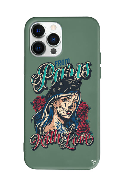 Paris Girl Lansman Model İçi Kadife Silikon Telefon Kılıfı