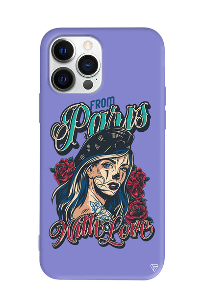 Paris Girl Lansman Model İçi Kadife Silikon Telefon Kılıfı