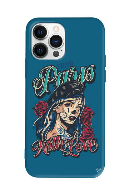 Paris Girl Lansman Model İçi Kadife Silikon Telefon Kılıfı