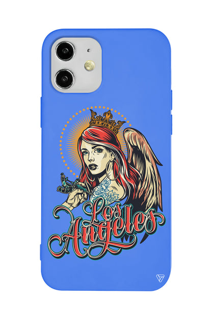 Los Angeles Lansman Model İçi Kadife Silikon Telefon Kılıfı