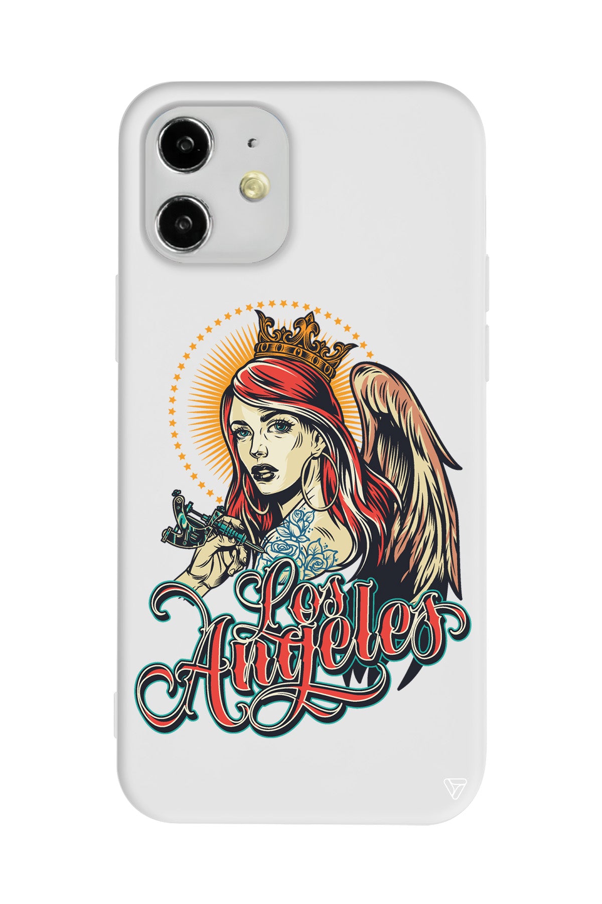 Los Angeles Lansman Model İçi Kadife Silikon Telefon Kılıfı