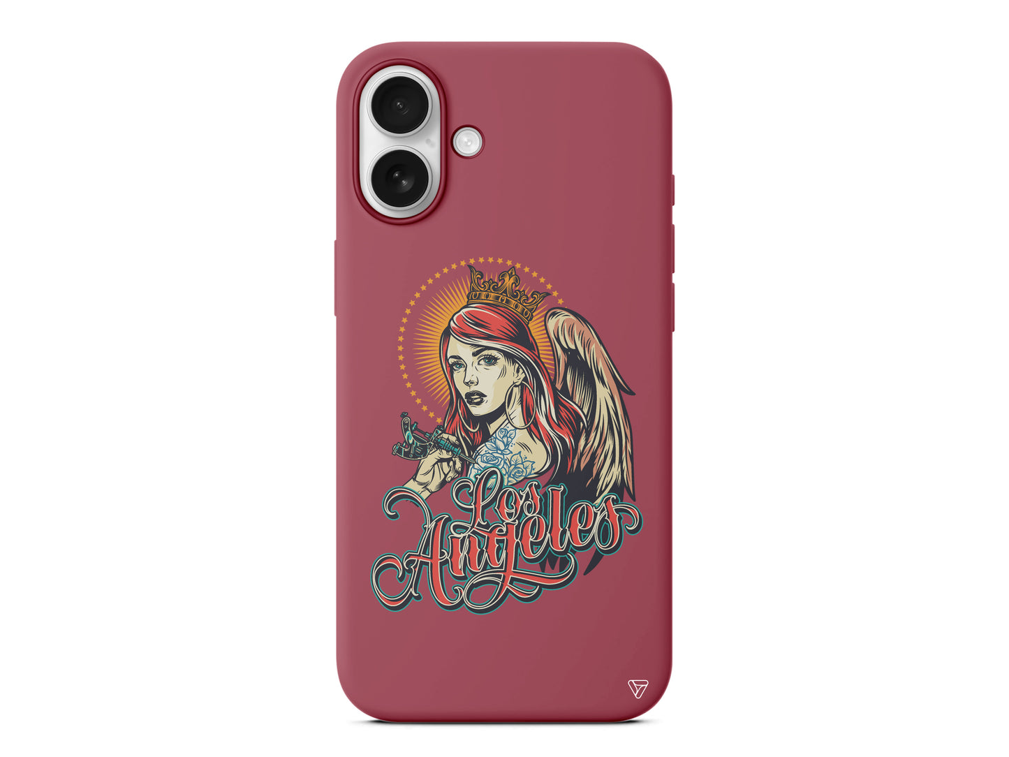 Los Angeles Lansman Model İçi Kadife Silikon Telefon Kılıfı