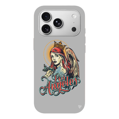 Los Angeles Lansman Model İçi Kadife Silikon Telefon Kılıfı