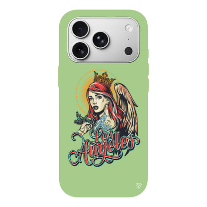 Los Angeles Lansman Model İçi Kadife Silikon Telefon Kılıfı