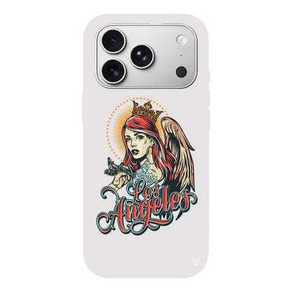 Los Angeles Lansman Model İçi Kadife Silikon Telefon Kılıfı