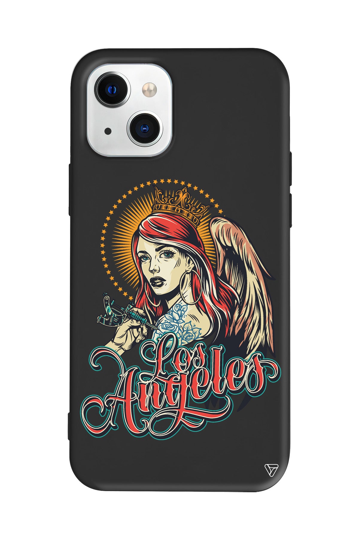 Los Angeles Lansman Model İçi Kadife Silikon Telefon Kılıfı