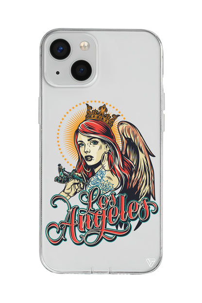 Los Angeles Lansman Model İçi Kadife Silikon Telefon Kılıfı