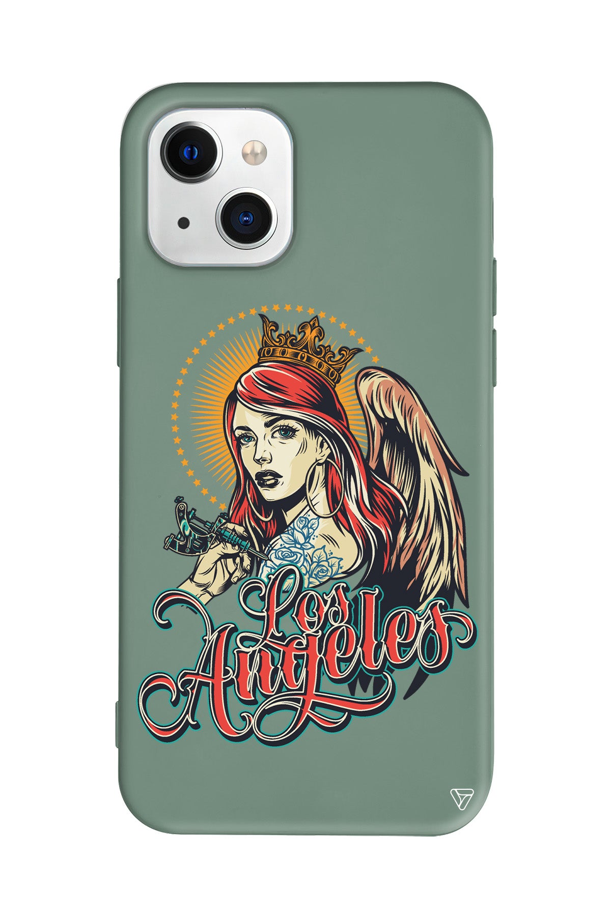 Los Angeles Lansman Model İçi Kadife Silikon Telefon Kılıfı