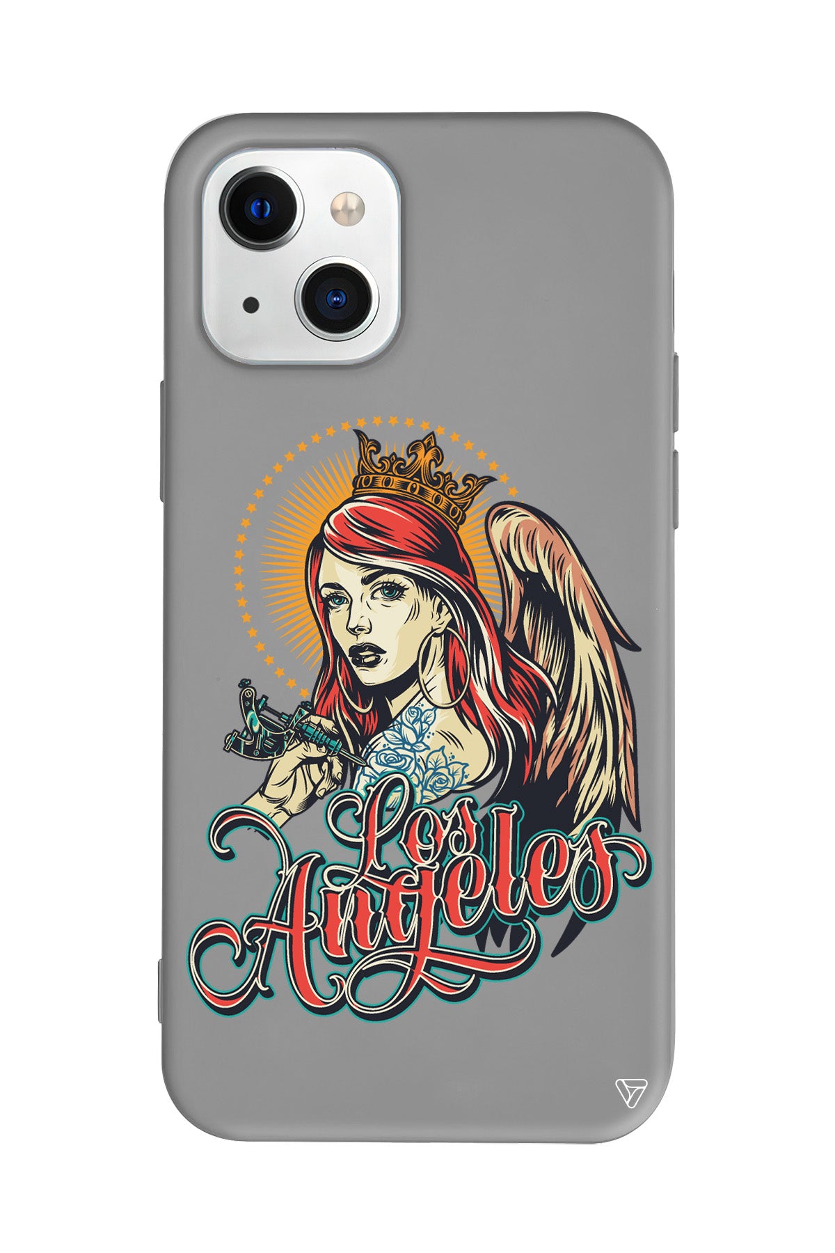 Los Angeles Lansman Model İçi Kadife Silikon Telefon Kılıfı