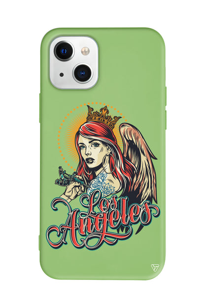 Los Angeles Lansman Model İçi Kadife Silikon Telefon Kılıfı – Plus Serisine Özel