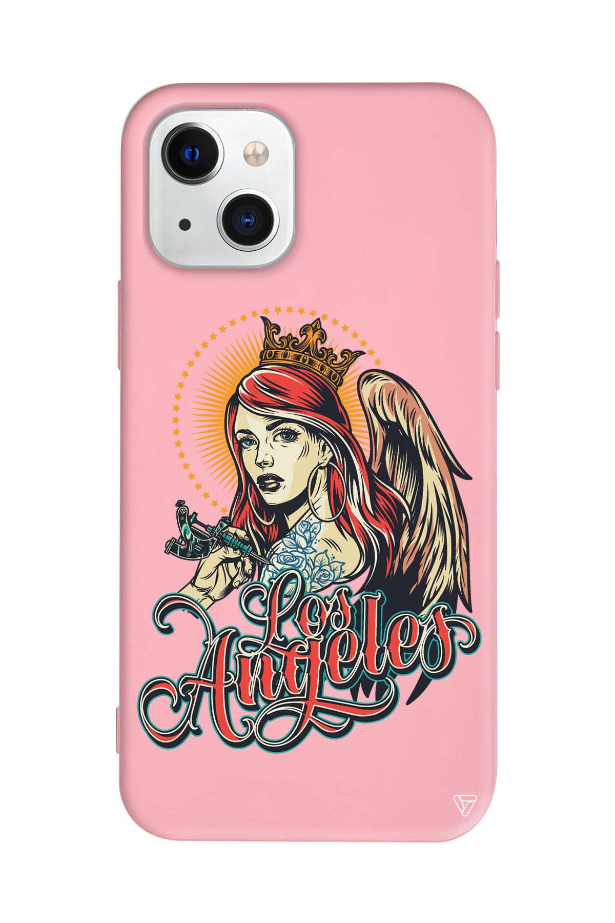 Los Angeles Lansman Model İçi Kadife Silikon Telefon Kılıfı