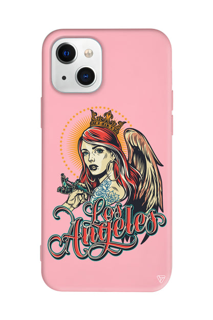 Los Angeles Lansman Model İçi Kadife Silikon Telefon Kılıfı – Plus Serisine Özel