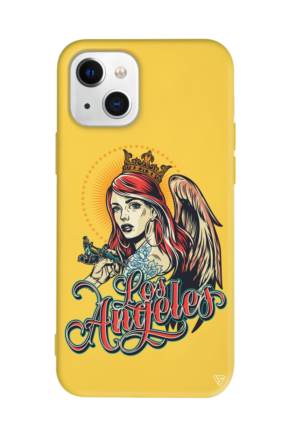 Los Angeles Lansman Model İçi Kadife Silikon Telefon Kılıfı