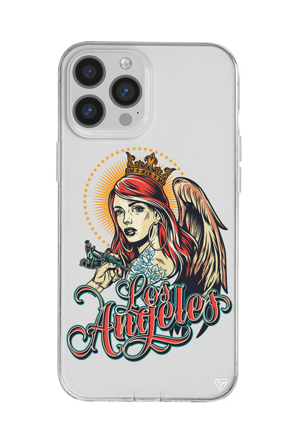 Los Angeles Lansman Model İçi Kadife Silikon Telefon Kılıfı