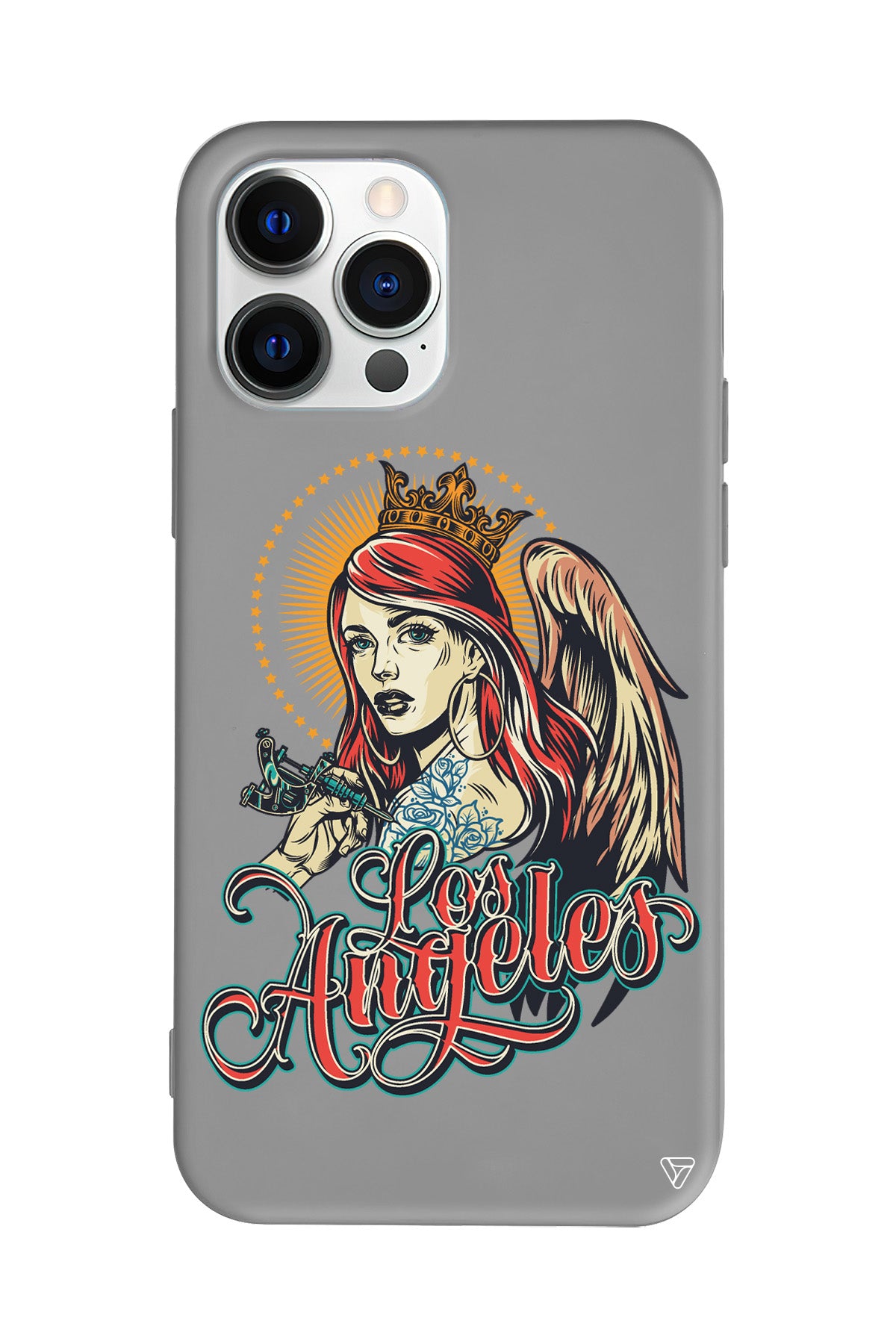 Los Angeles Lansman Model İçi Kadife Silikon Telefon Kılıfı