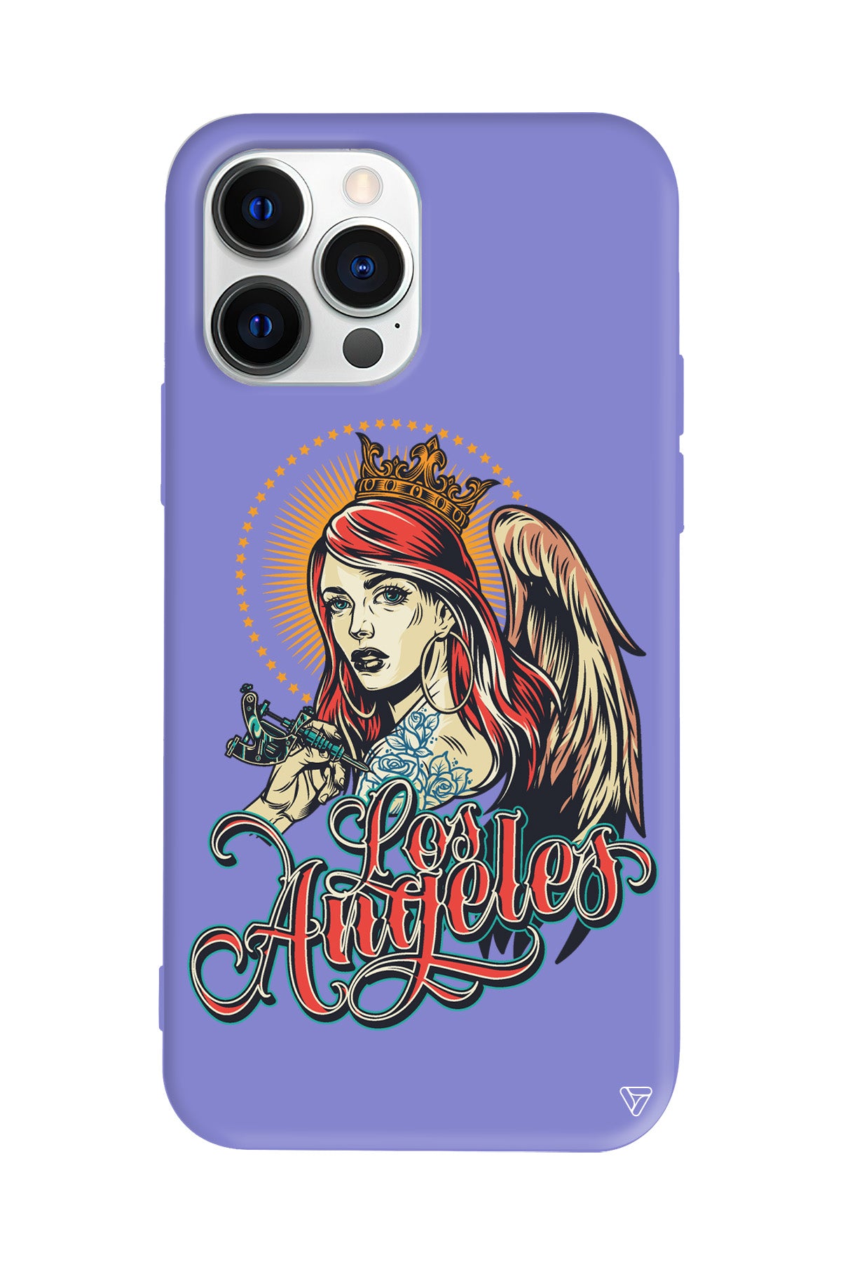 Los Angeles Lansman Model İçi Kadife Silikon Telefon Kılıfı