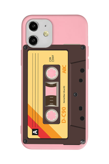 Awesome Kaset Lansman Model İçi Kadife Silikon Telefon Kılıfı