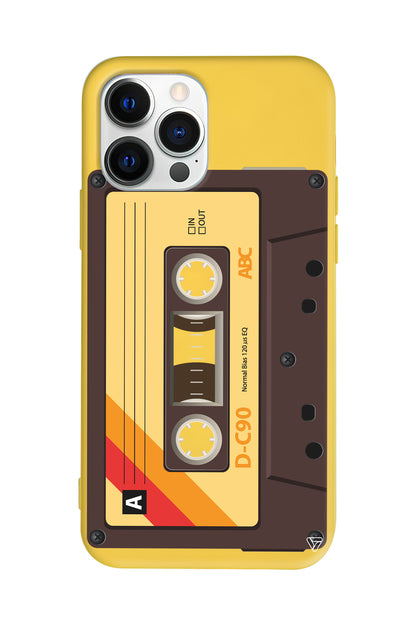 Awesome Kaset Lansman Model İçi Kadife Silikon Telefon Kılıfı