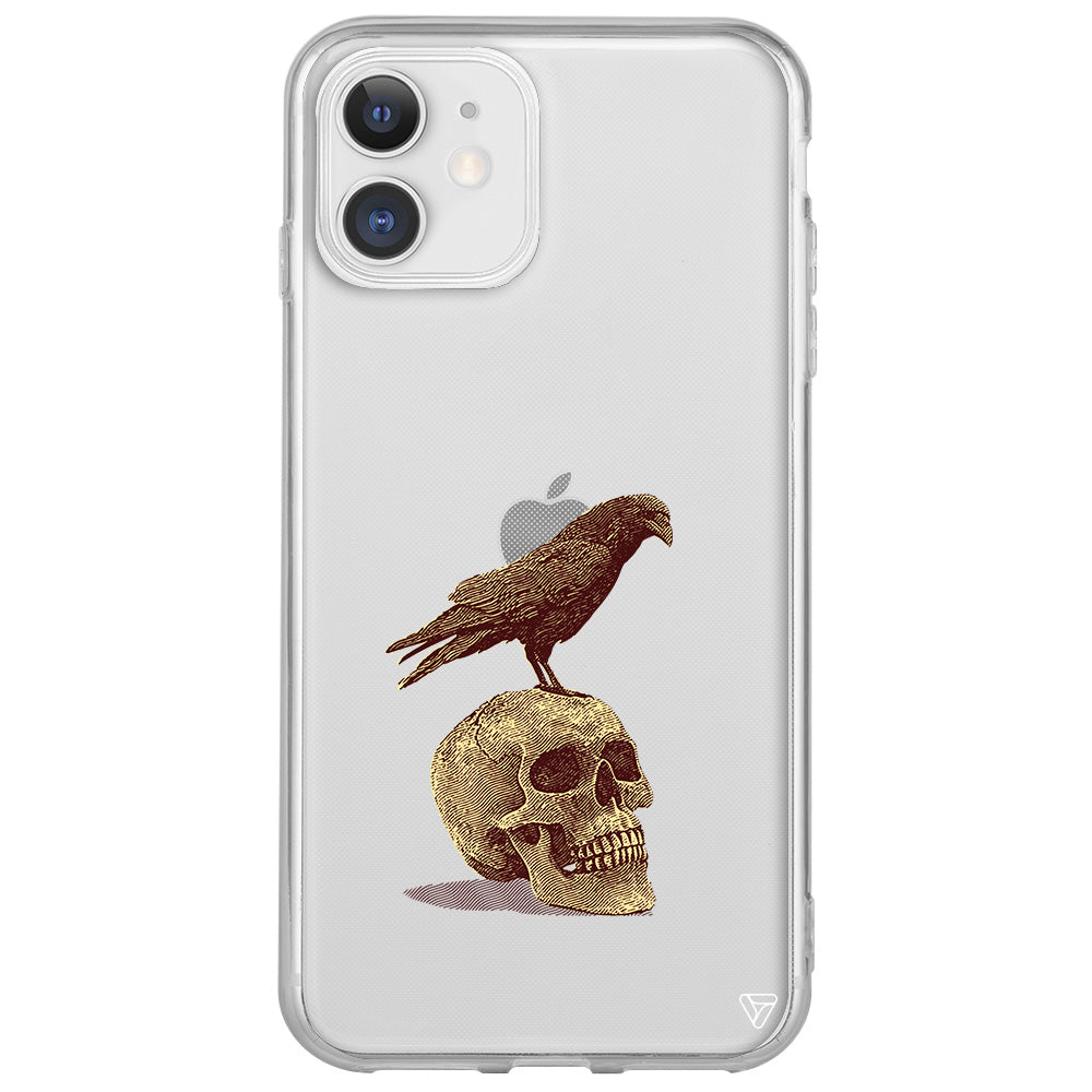 Kuzgun ve Kuru Kafa Lansman Model İçi Kadife Silikon Telefon Kılıfı