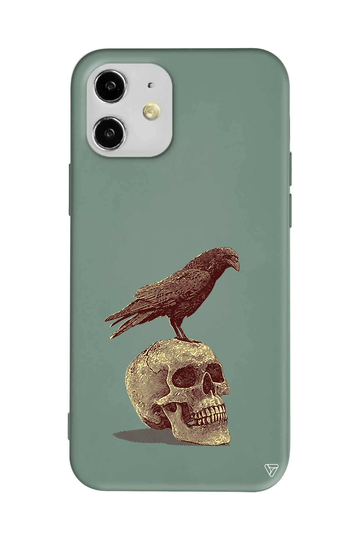 Kuzgun ve Kuru Kafa Lansman Model İçi Kadife Silikon Telefon Kılıfı