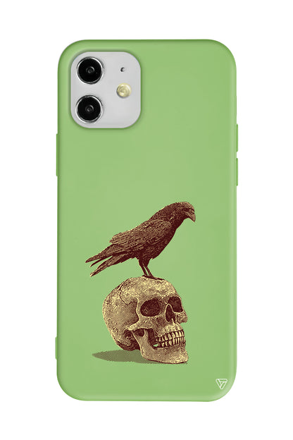 Kuzgun ve Kuru Kafa Lansman Model İçi Kadife Silikon Telefon Kılıfı