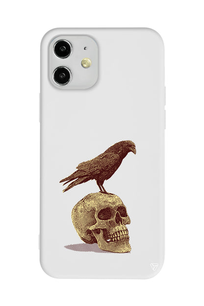 Kuzgun ve Kuru Kafa Lansman Model İçi Kadife Silikon Telefon Kılıfı