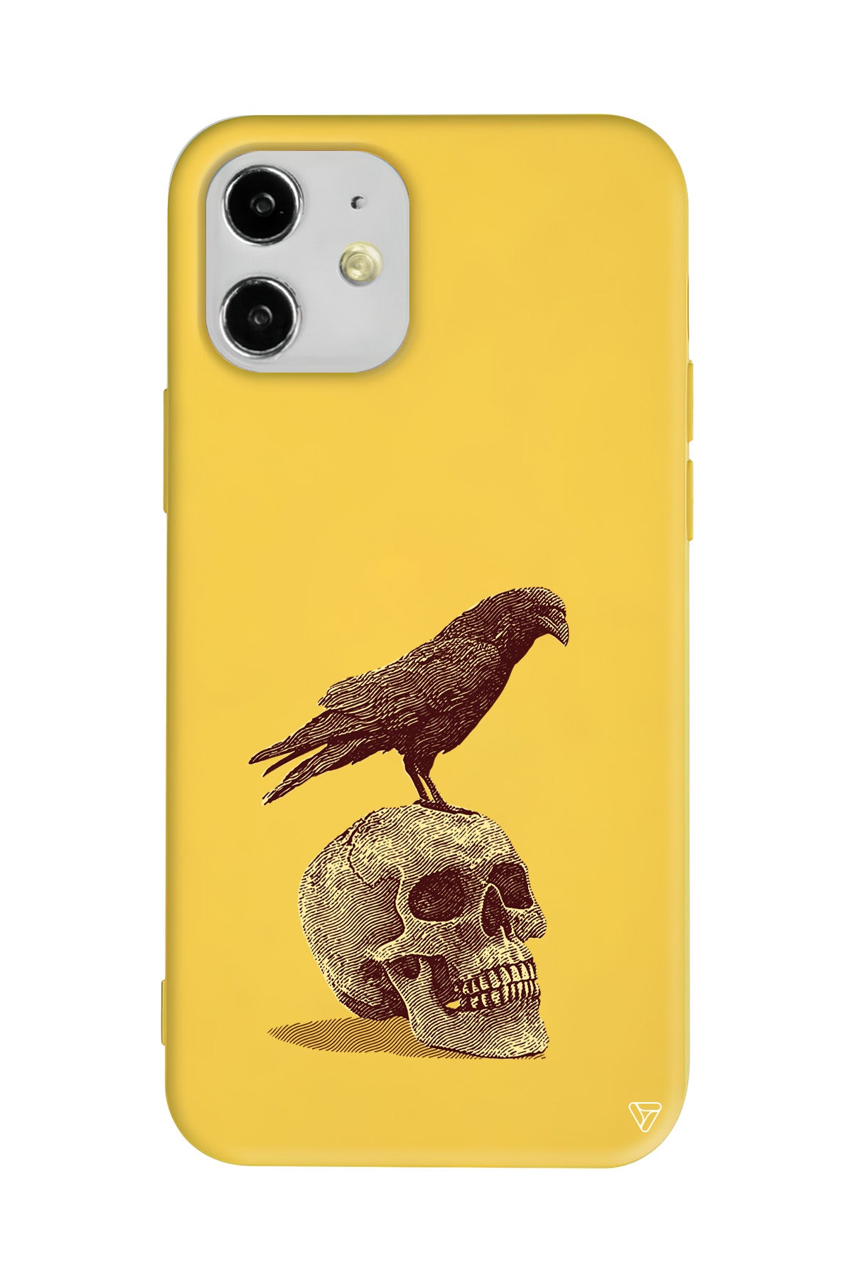 Kuzgun ve Kuru Kafa Lansman Model İçi Kadife Silikon Telefon Kılıfı