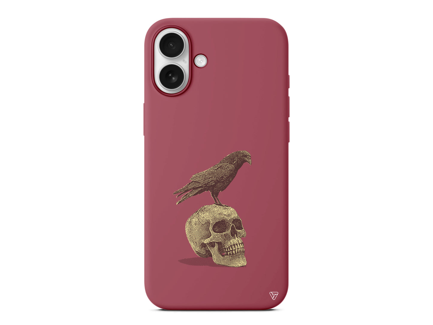 Kuzgun ve Kuru Kafa Lansman Model İçi Kadife Silikon Telefon Kılıfı – Plus Serisine Özel