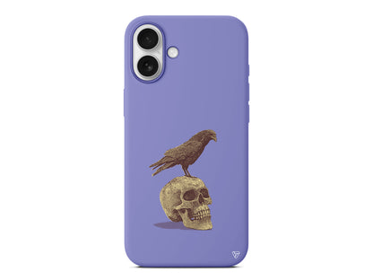 Kuzgun ve Kuru Kafa Lansman Model İçi Kadife Silikon Telefon Kılıfı